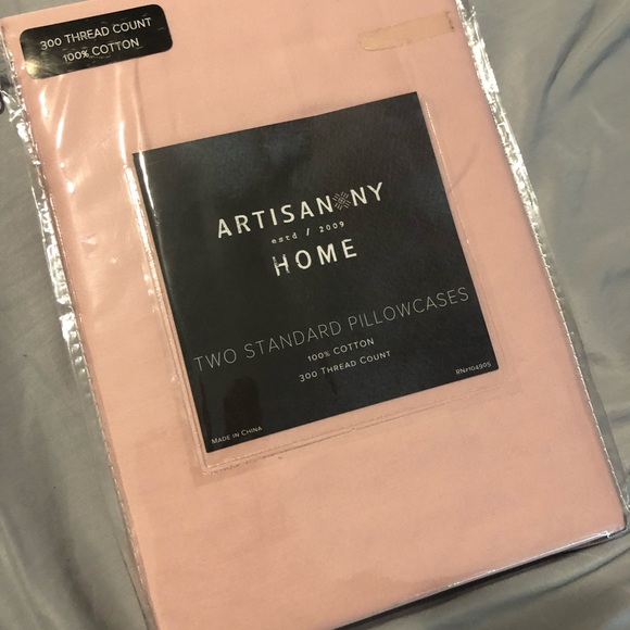 Artisan Ny Other - NWT set of two pink pillowcases